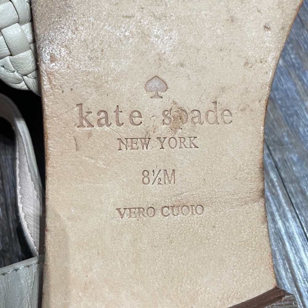 Kate Spade Braided Leather Pom Pom Fringe Tassel Gladiator Sandals - Picture 4 of 6